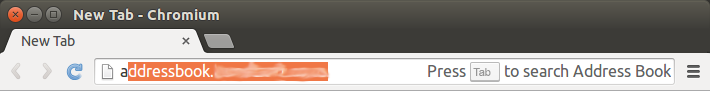 Selecting Address Book OpenSearch in Chromium Browser