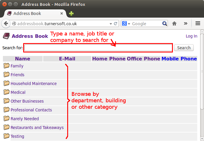 How to Search or Browse the Address Book